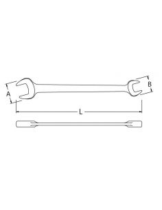 Klucz płaski dwustronny 23 x 26 mm SATA 41211 - GL41211 - SATA - 1 2