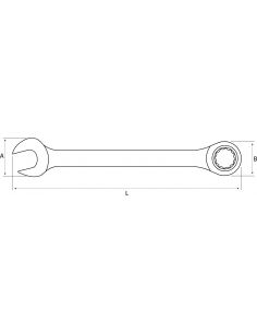Klucz płasko-oczkowy z grzechotką 13 mm SATA 43206 - ST43206ST - SATA - 1 2