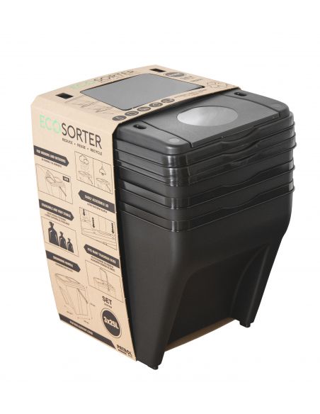Kosze do segregacji śmieci Patrol ECOsorter 3x25 l - zestaw - Z256342PG011 - Patrol Group - 1