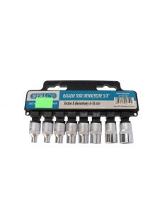 Nasadki Torx 3/8" wewnętrzne 8 el. CrV Stalco - S-49138 - Stalco - 1