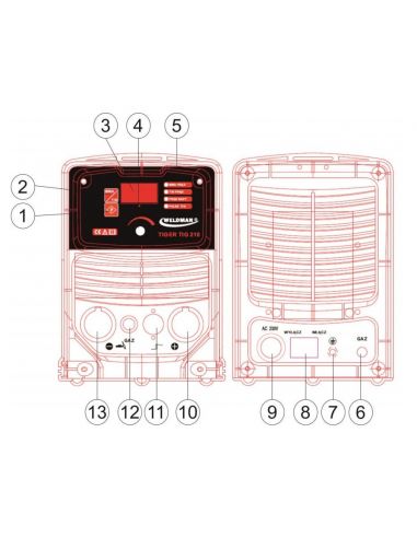 Spawarka Weldman Tiger TIG 210 DC HF Puls - zestaw - 103 032-G - Weldman - 5