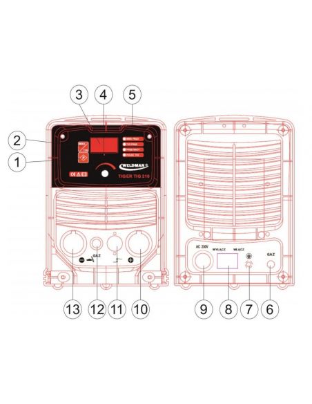 Spawarka Weldman Tiger TIG 210 DC HF Puls - zestaw - 103 032-G - Weldman - 5