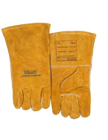 Rękawice spawalnicze WELDAS z bawełnianą podszewką 10-2101GB - 10-2101GB - Weldas - 1