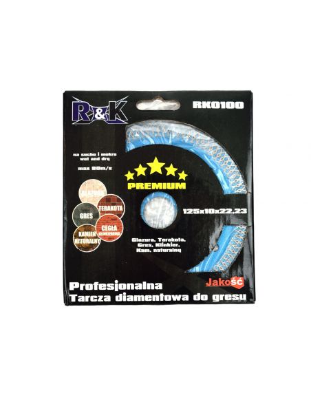 Tarcza diamentowa do cięcia gresu 125 x 10 x 22 R&K - RK0100 -  - 4
