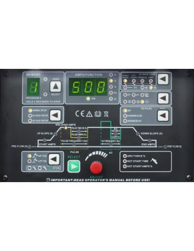 Spawarka Welder Fantasy JET TIG II 500 Tower AC/DC IGBT PFC - zestaw wodny - JET2TIG500TWT4-G - Welder Fantasy - 10