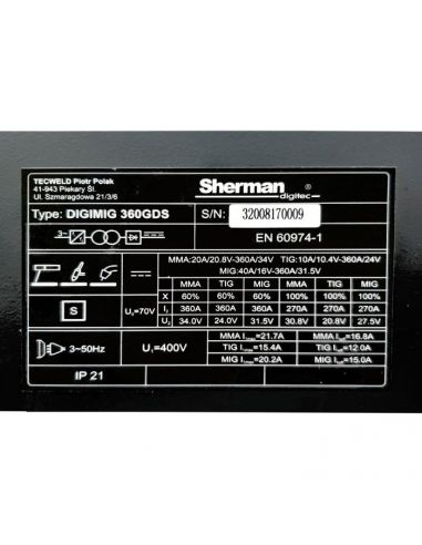Spawarka Sherman DIGIMIG 360 GDS - zestaw - 7812431-G - Sherman - 10