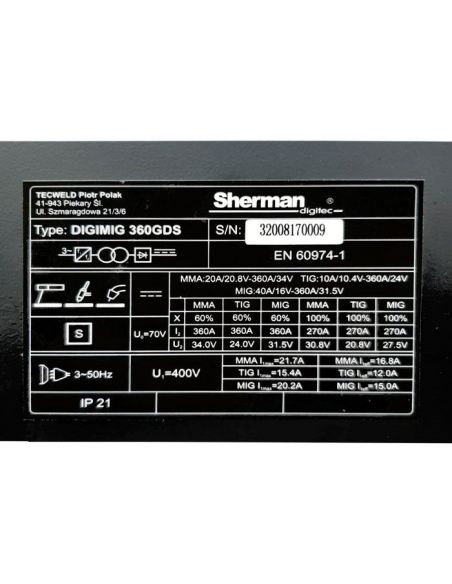 Spawarka Sherman DIGIMIG 360 GDS - zestaw - 7812431-G - Sherman - 10