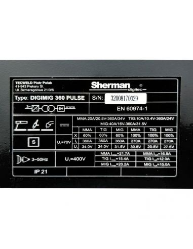 Spawarka Sherman DIGIMIG 360 Pulse - zestaw - 7812432-G - Sherman - 8