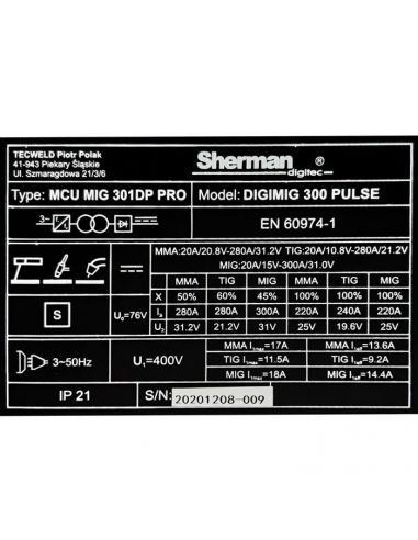 Spawarka Sherman DIGIMIG 300 Pulse - zestaw - 7812457-G - Sherman - 11