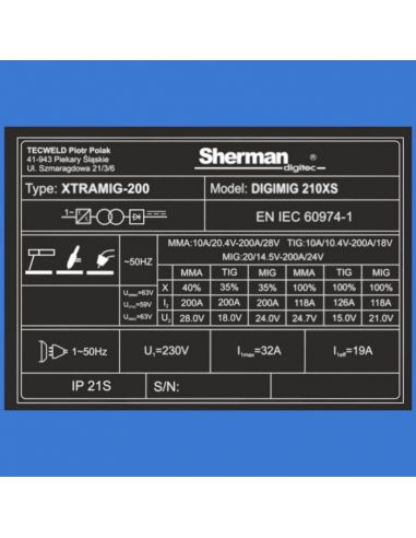 Spawarka Sherman DIGIMIG 210XS - zestaw - 7812583-G - Sherman - 17
