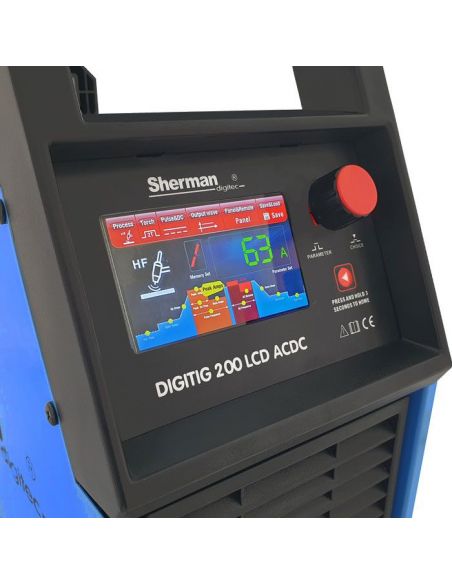 Spawarka Sherman DIGITIG 200 LCD AC/DC - zestaw - 7812633-G - Sherman - 5