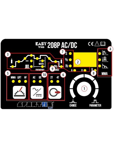 Spawarka Spartus EasyTIG 208P AC/DC - zestaw - EASYTIG208PACDC-PAK-17-4-G - Spartus - 9