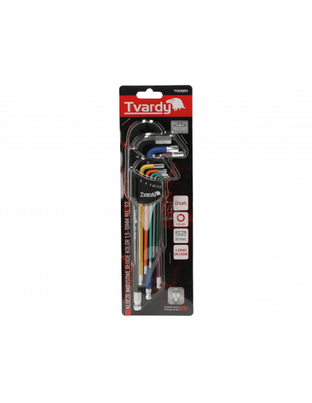 Zestaw długich kluczy imbusowych 9 el. Tvardy - T00120 - Tvardy - 7