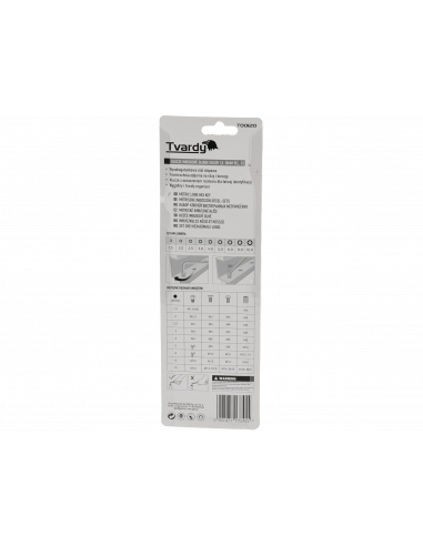 Zestaw długich kluczy imbusowych 9 el. Tvardy - T00120 - Tvardy - 8