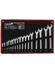 Klucze płasko-oczkowe Tvardy 8-32 mm 17 el. CrV - T00652 - Tvardy - 1