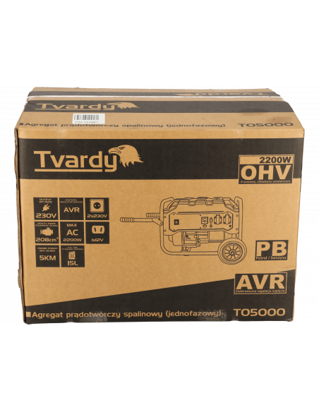 Agregat prądotwórczy 5 KM 2,2 kW Tvardy - T05000 - Tvardy - 19