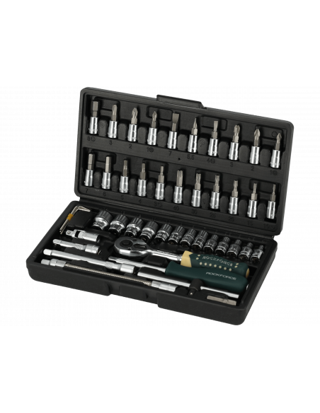 Zestaw kluczy nasadowych 1/4" 46 el. Rockforce - 2462-5 - ROCKFORCE - 1