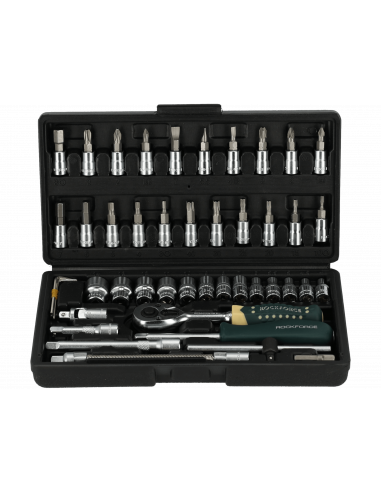 Zestaw kluczy nasadowych 1/4" 46 el. Rockforce - 2462-5 - ROCKFORCE - 5