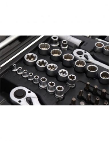 Zestaw kluczy nasadowych 1/2", 1/4", 3/8" 172 el. Forsage - 41723-5 - Forsage - 7