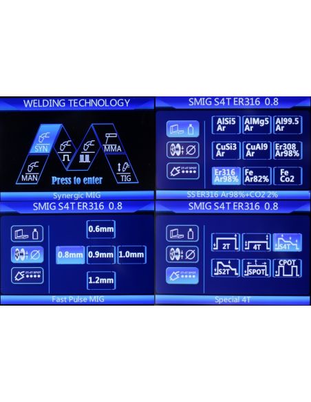 Spawarka Ideal Tecnomig 200 Pulse LCD - zestaw - TMIG200P-G - Ideal - 7