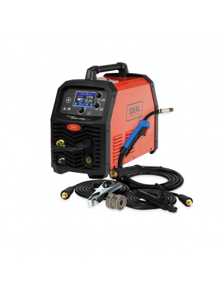 Spawarka Ideal Tecnomig 200 Pulse LCD - zestaw