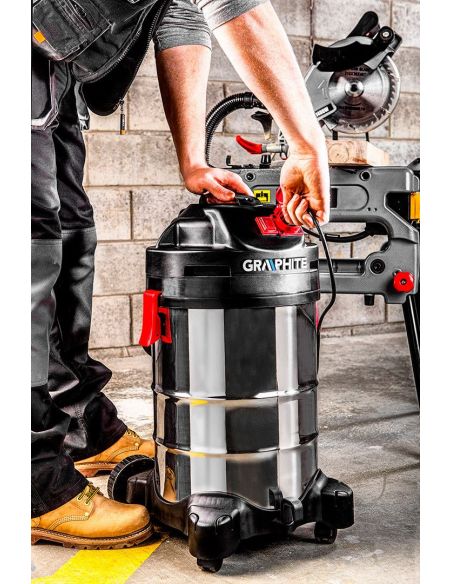 Odkurzacz warsztatowy Graphite 1500 W 30 l - 59G607 - Graphite - 16