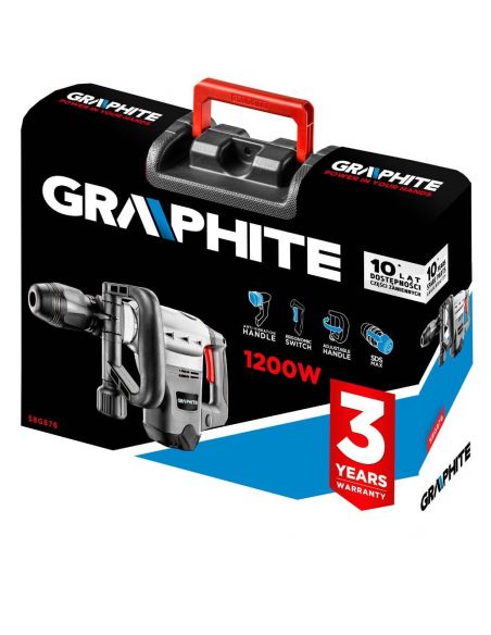 Młot wyburzeniowy Graphite SDS Max 1200 W w walizce - 58G876 - Graphite - 5