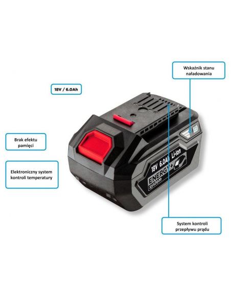Akumulator Energy+ 6.0 Ah / 18 V Graphite - 58G086 - Graphite - 3