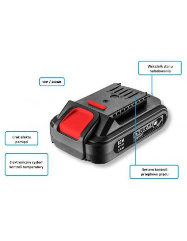 Akumulator Energy+ 2.0 Ah / 18 V Graphite - 58G001 - Graphite - 4