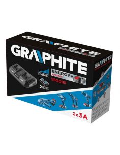 Ładowarka podwójna do akumulatorów Energy+ Graphite - 58G085 - Graphite - 1 2