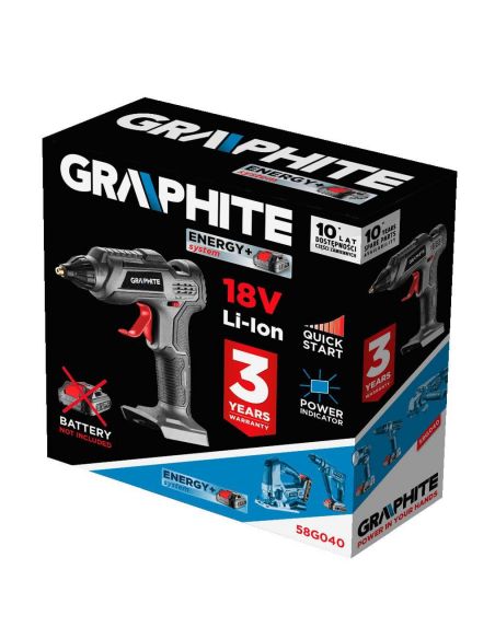 Pistolet klejowy akumulatorowy Energy+ Graphite - 58G040 - Graphite - 5