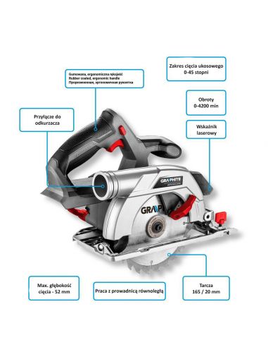 Pilarka tarczowa akumulatorowa Energy+ Graphite - 58G023 - Graphite - 7