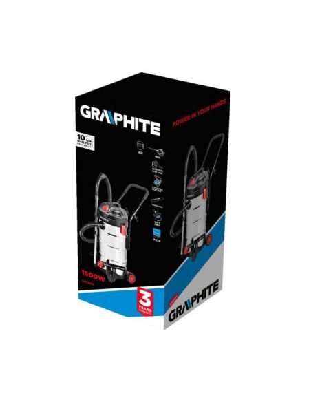 Odkurzacz warsztatowy Graphite 1500 W 40 l - 59G608 - Graphite - 3
