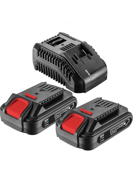 Zestaw Graphite Energy+ 18 V: 2x akumulator 2.0 Ah + ładowarka 2.3 A - Energy+_pakiet3 - Graphite - 1