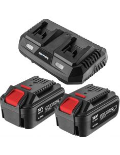 Zestaw Graphite  Energy+ 18 V: 2x akumulator 4.0 Ah + ładowarka podwójna 3.0 A - Energy+_pakiet6 - Graphite - 1