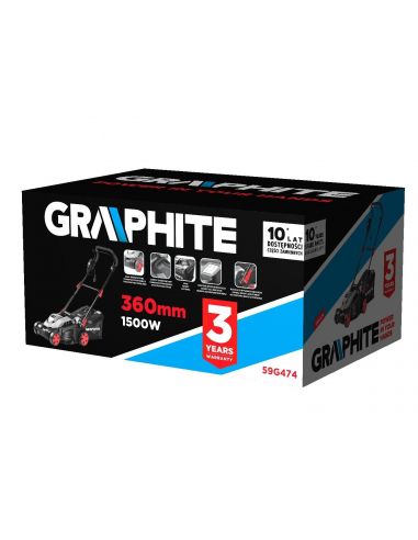 Kosiarka elektryczna 1500 W Graphite - 59G474 - Graphite - 10