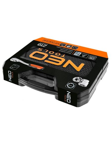 Zestaw kluczy nasadowych 1/2" 3/8" 1/4" 219 el. Neo Tools - 08-671 - NEO Tools - 5