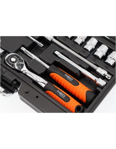 Zestaw kluczy nasadowych 1/4" CrV 46 el. Neo Tools - 08-660 - NEO Tools - 5