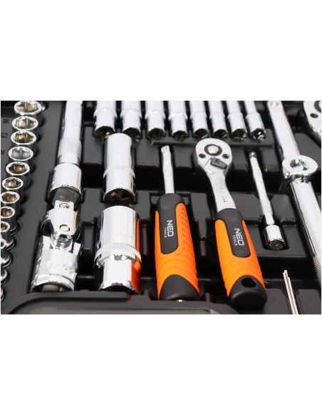 Zestaw kluczy nasadowych 1/2" 1/4" CrV 110 el. Neo Tools - 08-666 - NEO Tools - 5