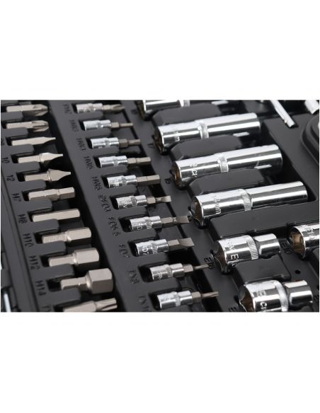 Zestaw kluczy nasadowych 1/2" 1/4" CrV 110 el. Neo Tools - 08-666 - NEO Tools - 6