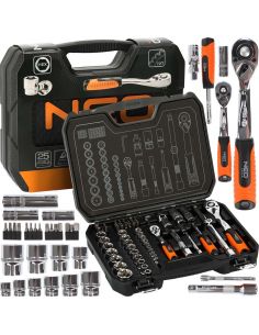 Zestaw kluczy nasadowych 1/2" 1/4" 73 el. Neo Tools - 08-673 - NEO Tools - 1