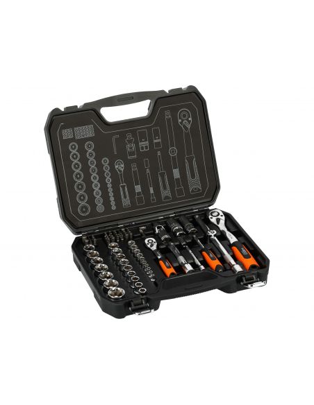 Zestaw kluczy nasadowych 1/2" 1/4" 73 el. Neo Tools - 08-673 - NEO Tools - 2