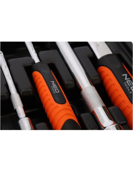 Zestaw kluczy nasadowych 1/2" 1/4" 73 el. Neo Tools - 08-673 - NEO Tools - 7