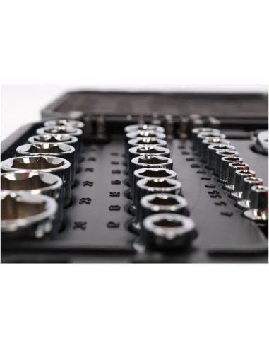 Zestaw kluczy nasadowych 1/2" 1/4" 73 el. Neo Tools - 08-673 - NEO Tools - 10