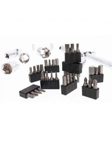 Zestaw kluczy nasadowych 1/2" 1/4" 73 el. Neo Tools - 08-673 - NEO Tools - 12