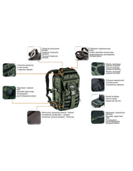 Plecak taktyczny Neo Tools - 84-321 - NEO Tools - 18