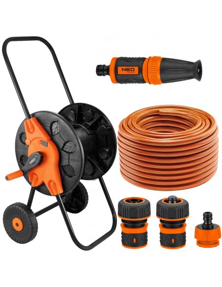 Zestaw ogrodowy 1/2":  wózek + wąż 50 m + zraszacz Neo Tools - 15-793_px - NEO Tools - 1