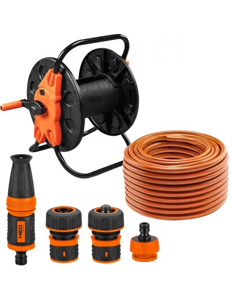 Zestaw ogrodowy 1/2":  stojak + wąż 50 m + zraszacz Neo Tools - 15-791_px - NEO Tools - 1