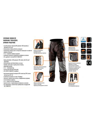 Spodnie robocze Neo Tools HD + odpinane nogawki i kieszeń - 81-230 - NEO Tools - 9