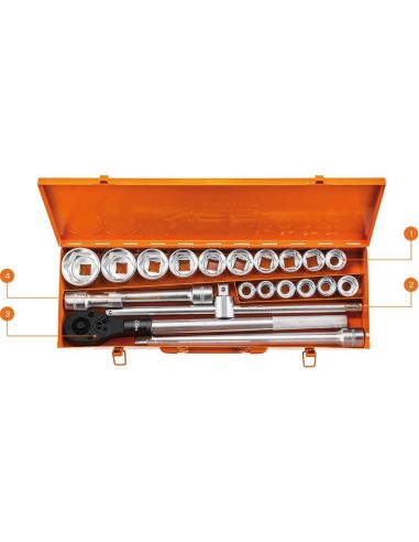 Zestaw kluczy nasadowych 3/4" CrV 21 el. Neo Tools - 08-061 - NEO Tools - 4